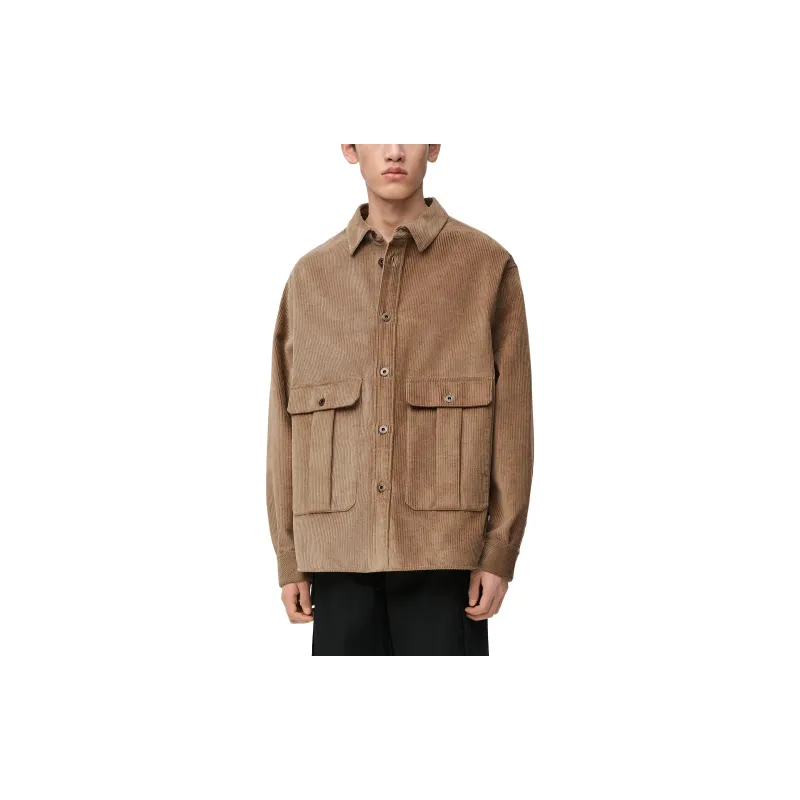 LOEWE Long Sleeved Corduroy Overshirt-1