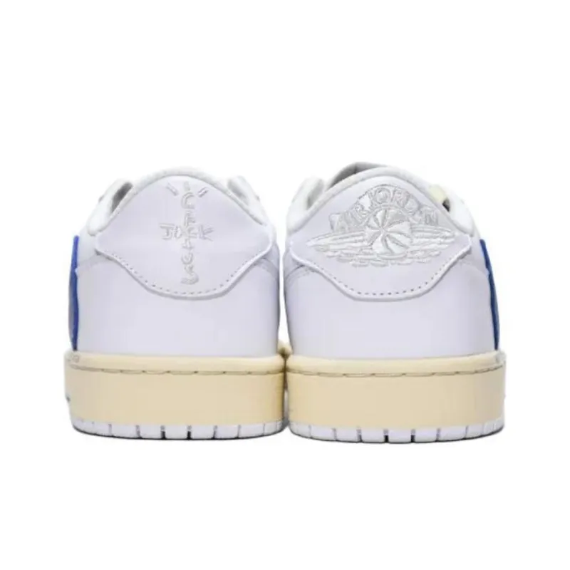 Fragment Design X Travis Scott X Jordan Air Jordan 1 Vintage Basketball Shoes Unisex Low Top White-2