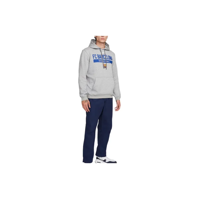 Nike F.C. Barcelona Club Fleece Sweatshirt Men's Gray-2