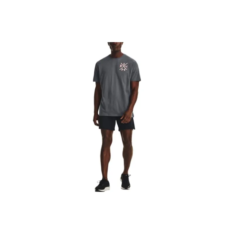 Under Armour T Shirts Men Peach Gray-2