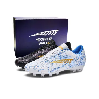 Goku Frieza Soccer Shoes Men Low Top Mismatched/Blue And White Porcelain/Black Gold Dragon/Chameleon
