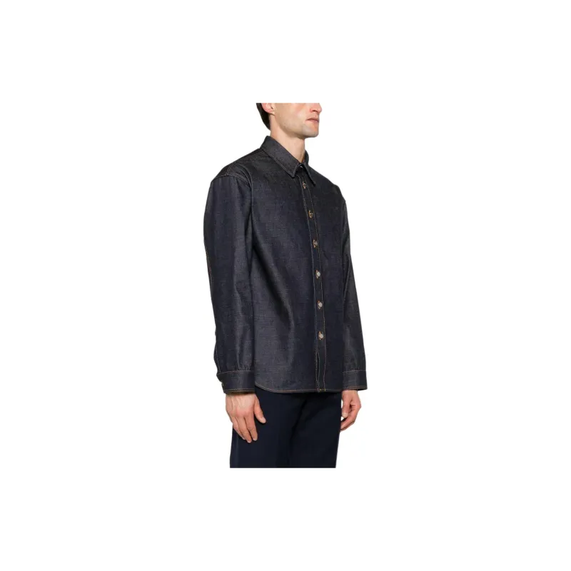 Ferragamo Long Sleeved Denim Shirt-3