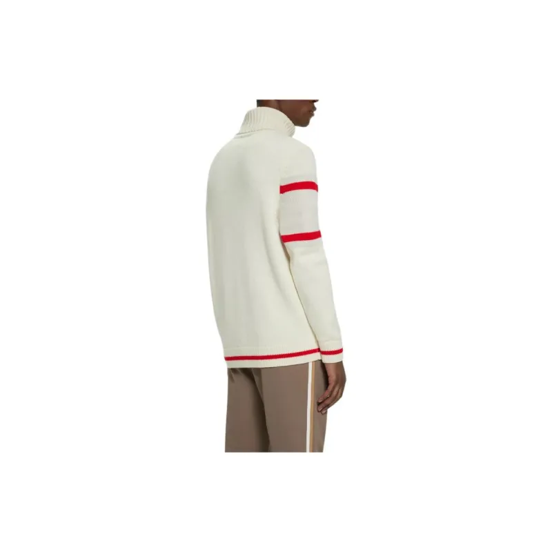 HUGO BOSS x PERFECT MOMENT Collaboration Virgin-Wool Sweater With 'Zermatt' Intarsia Sweater Unisex White-4