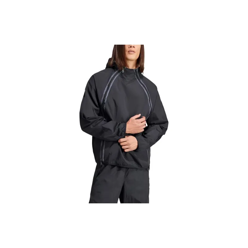 Adidas Logo Detailed Zipped Windbreaker-1