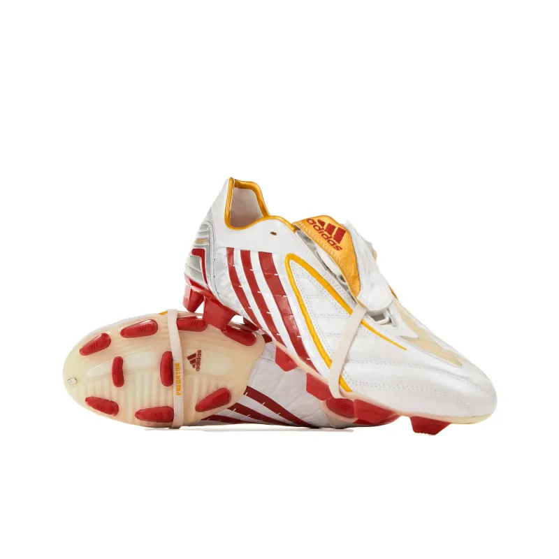 Adidas Predator Absolion Anti-Slip Wear-Resistant Soccer Shoes Unisex White Red-2