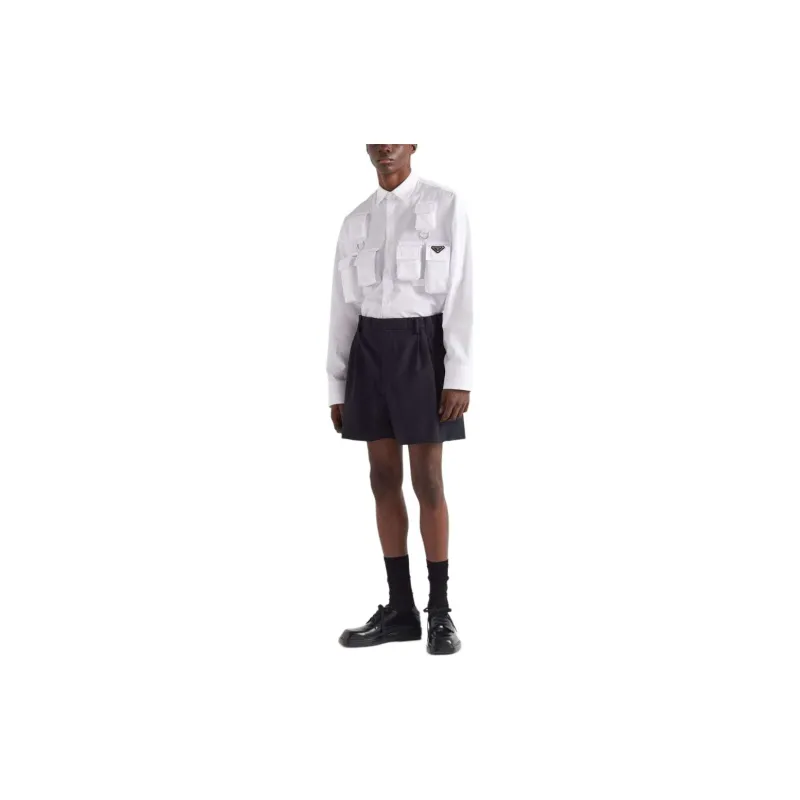 PRADA Multiple-pocket Cotton Shirt-1