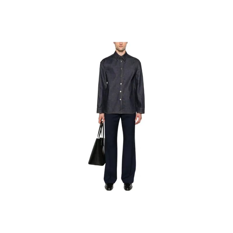 Ferragamo Long Sleeved Denim Shirt-1
