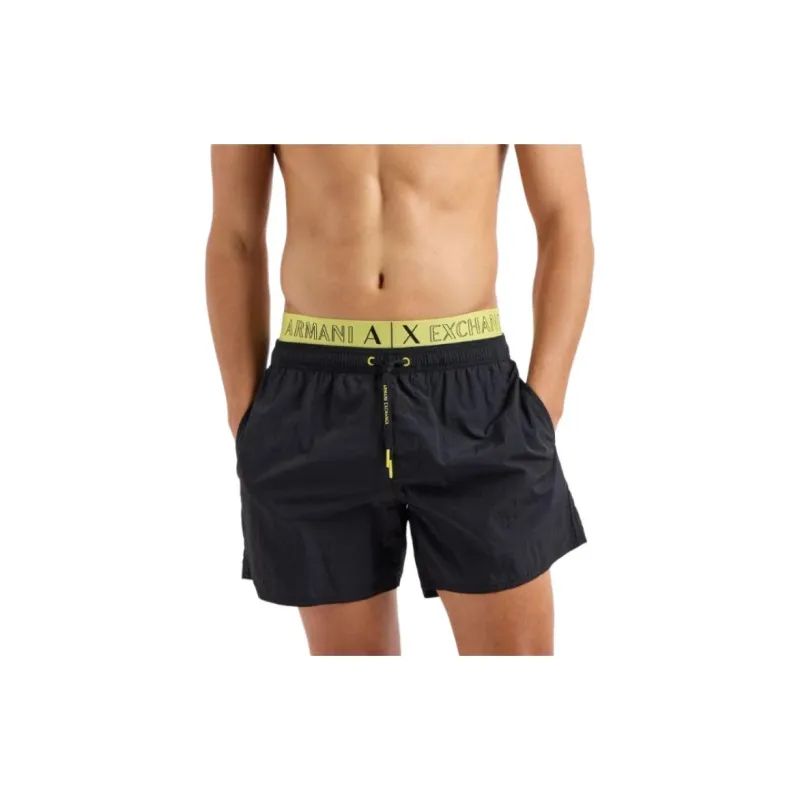 ARMANI EXCHANGEAE SS24 Beach Shorts Men's Black-1