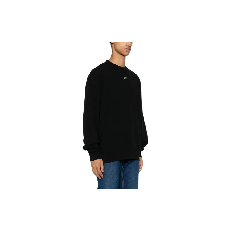 OFF WHITE Logo print Cotton Sweatshirt-4