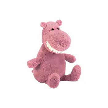 JELLYCAT Grinning Hippo, Big Grin With Big Teeth Dolls Plush Doll Standing Height 36cm