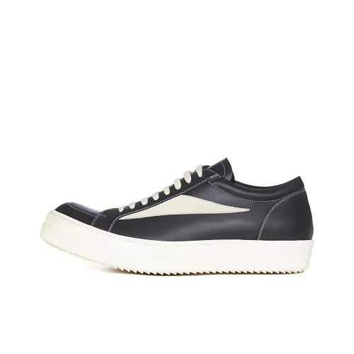 RICK OWENS Skateboard Shoes Men Low-Top Black/White