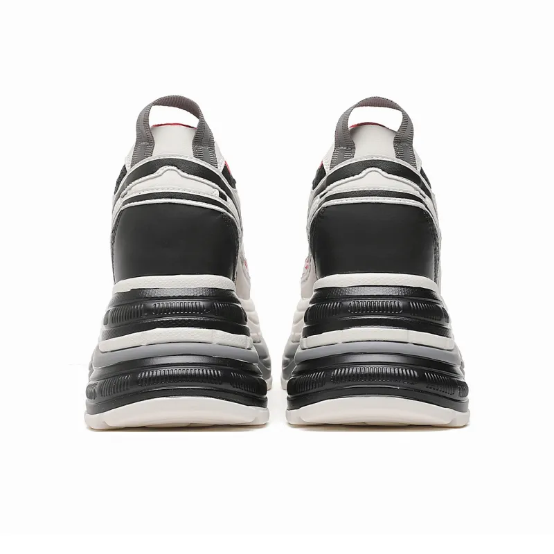 CARDANRO Small-sized Sky Vegetables Low-Top Platform Hidden Wedge 10cm Chunky Sneakers Women's-8