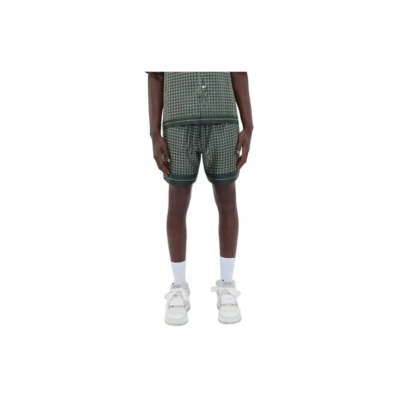 AMIRI Staggard Houndstooth Silk Short-1