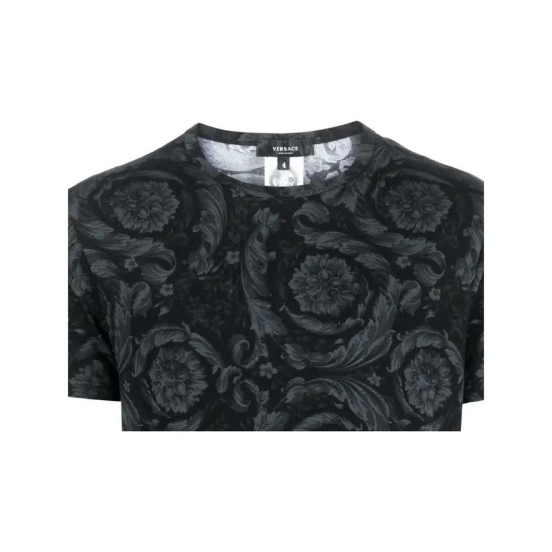 VERSACE Baroque Printed Crewneck T Shirt-4