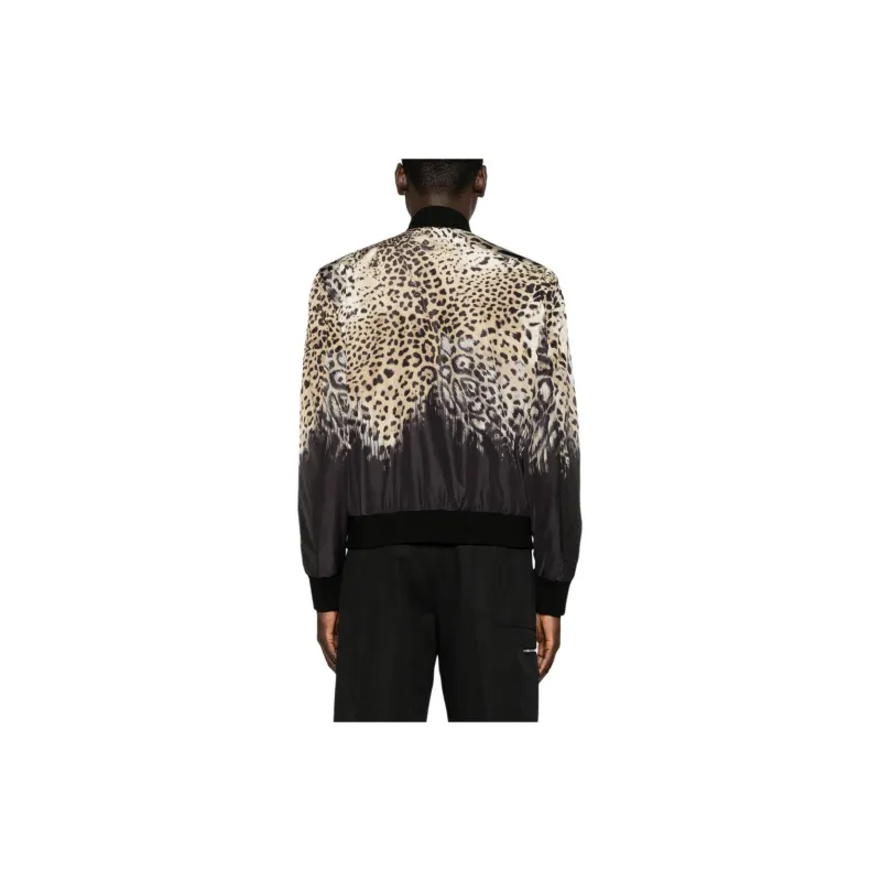 Roberto Cavalli Tiger Tooth-detailed Leopard-print Bomber Jacket-2