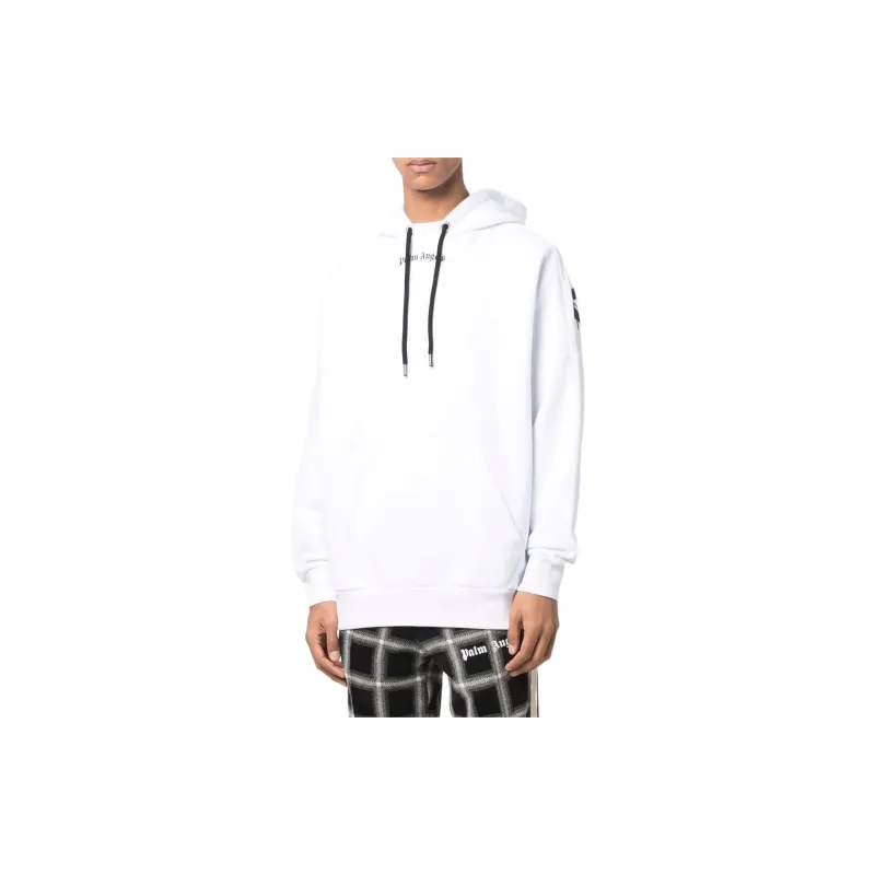 PALM ANGELS Over The Head Logo Hooded Sweatshirt-2