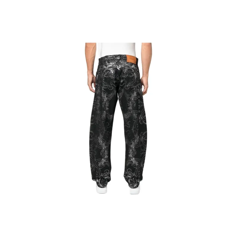 VERSACE Patterned Jeans-3