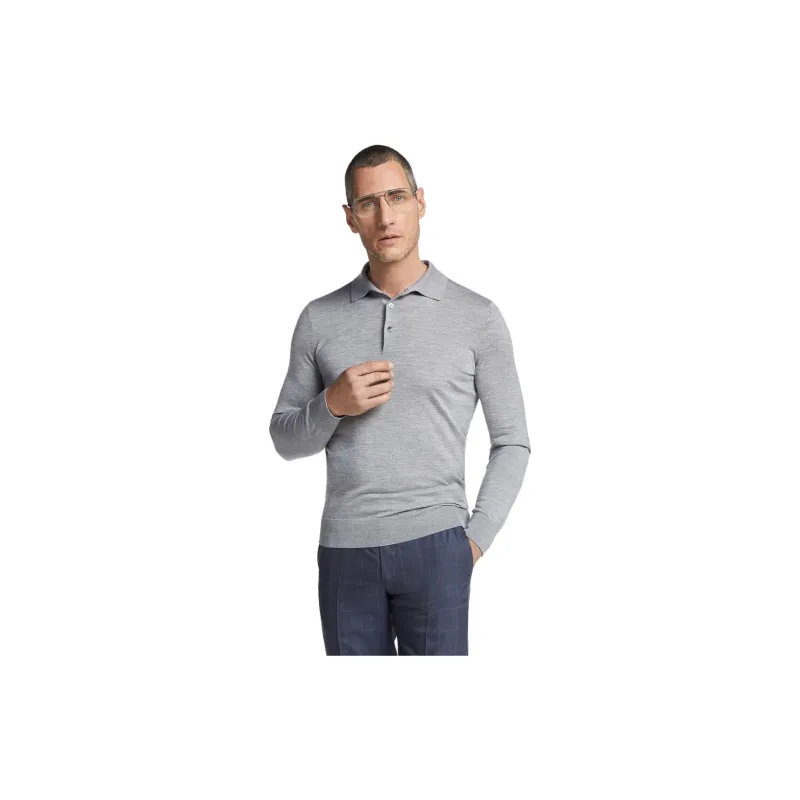 Ermenegildo Zegna Polo Shirts Men Gray-3