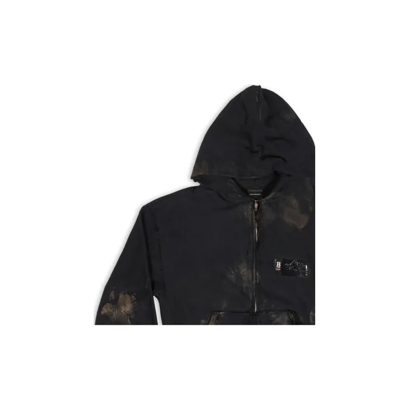 Balenciaga Small Fit Zip Up Hoodie-5