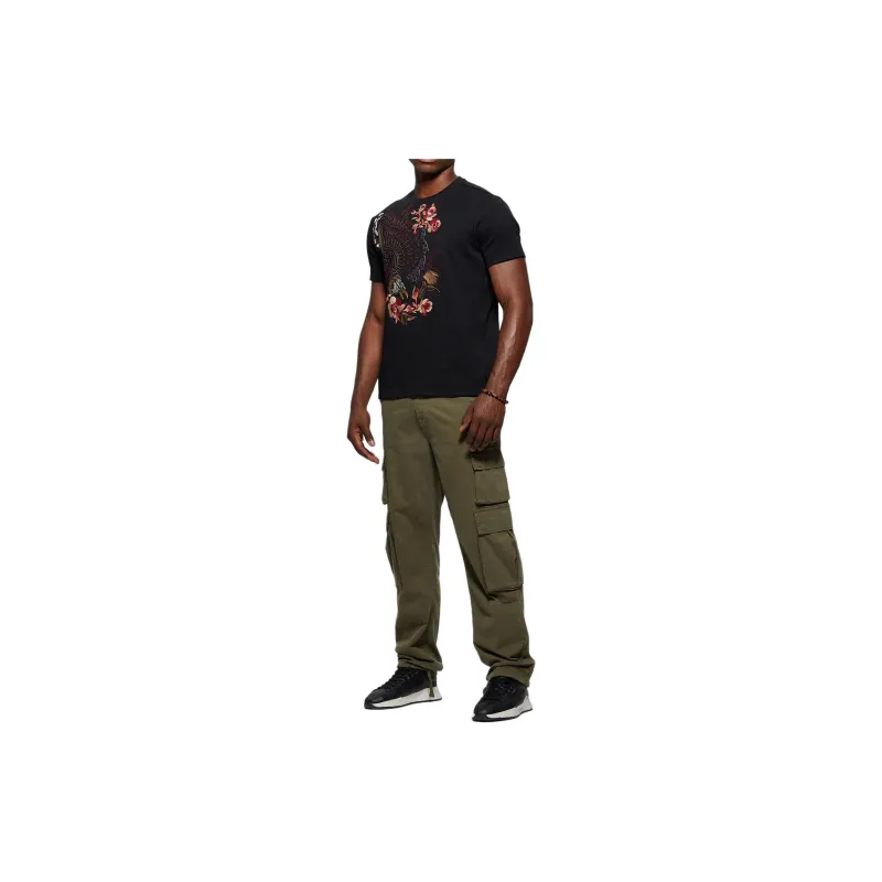 GUESS Eco Skyler Eagle Tee T-Shirt Men's Black-2