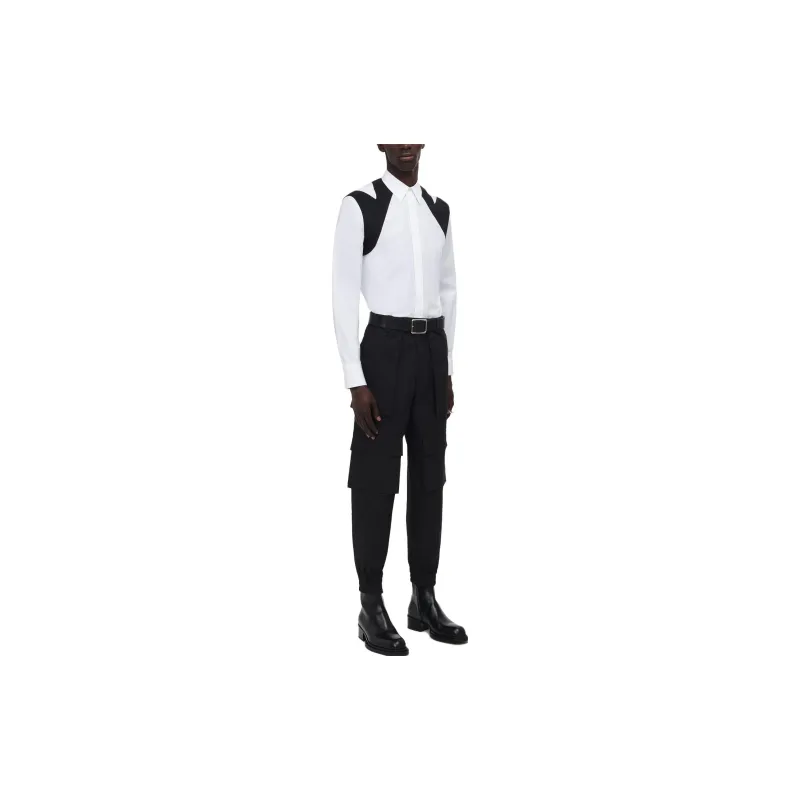 Alexander McQueen Cut Out Harness Buttoned Shirt-4