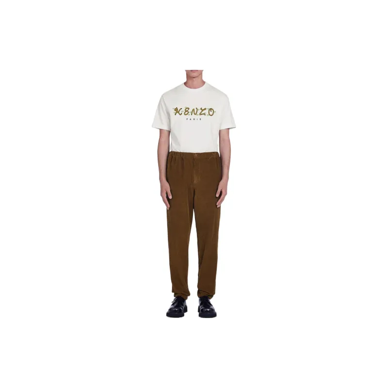 KENZO Casual Pants Men Brown-2