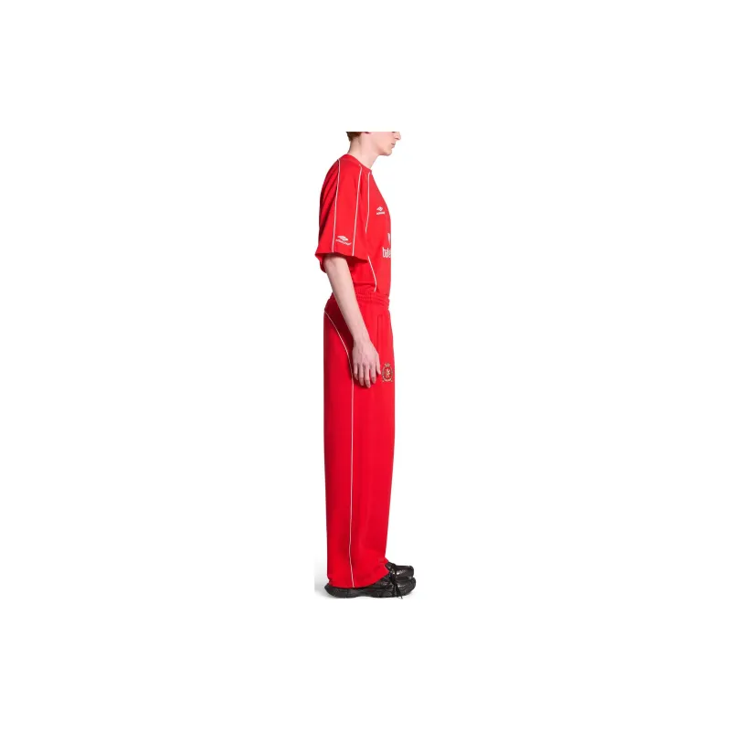Balenciaga Knitted Sports Pants Loose Fit Style Unisex Red-4