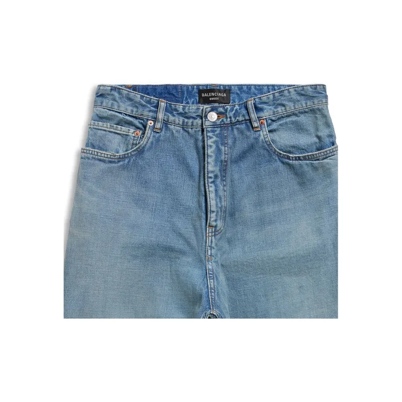 Balenciaga FW23 Jeans Loose Fit Style Unisex Blue-2