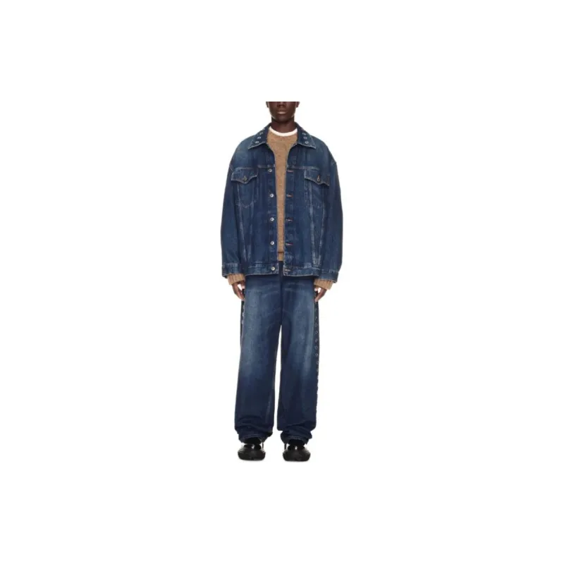OFF WHITE Eyelet embellishment Denim Jacket-1