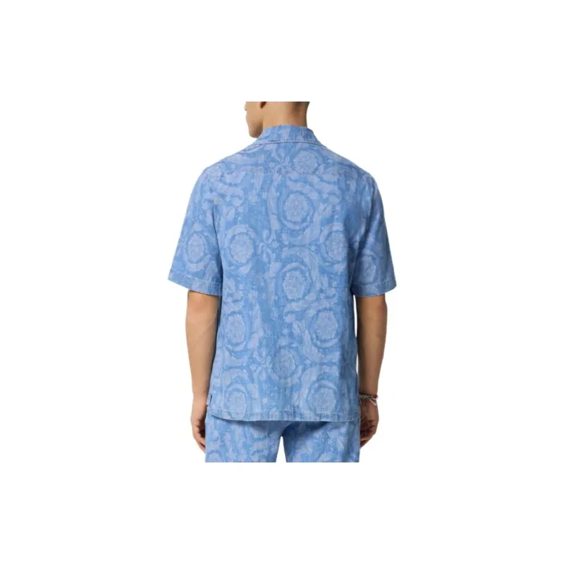 VERSACE All Over Denim Shirt-3