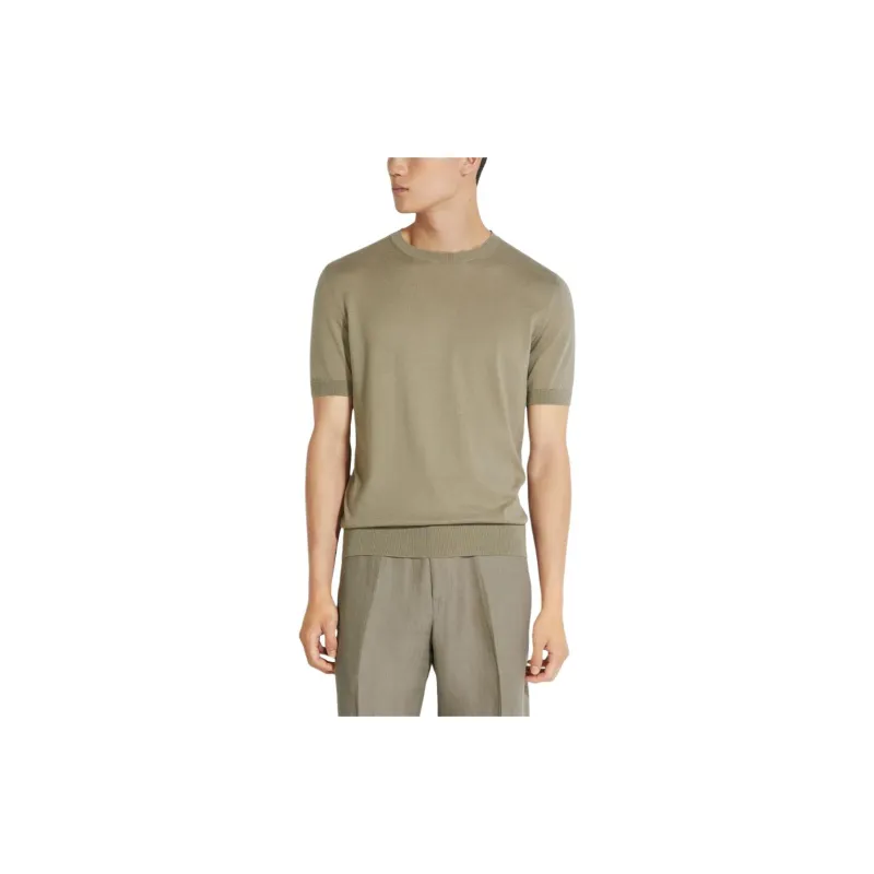 Ermenegildo Zegna Crewneck Fine-Knit T-Shirt-1