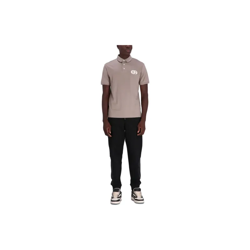 EMPORIO ARMANI Logo patch Button fastening Polo Shirt-1