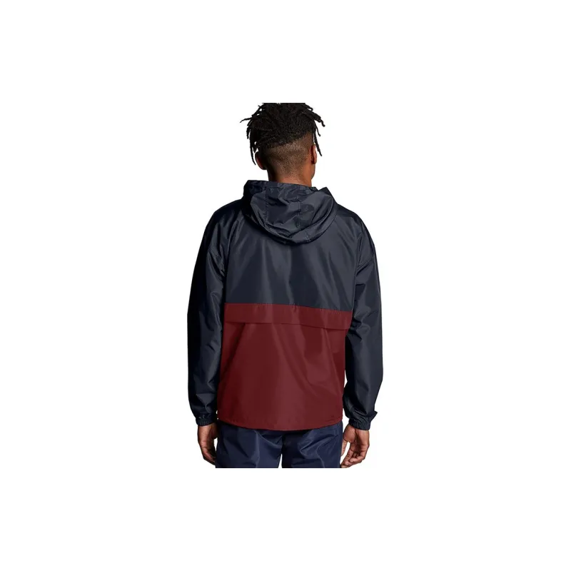 Champion Jackets Coats US Version Unisex Navy Blue & Burgundy Patchwork-2