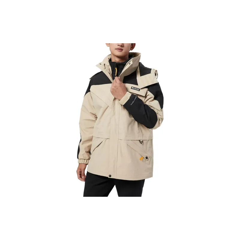 Columbia Windbreaker Jackets Men Light Khaki-4