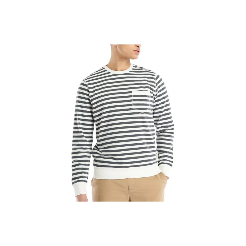 BARBOUR Sweatshirts Men Charcoal Gray Stripes-3