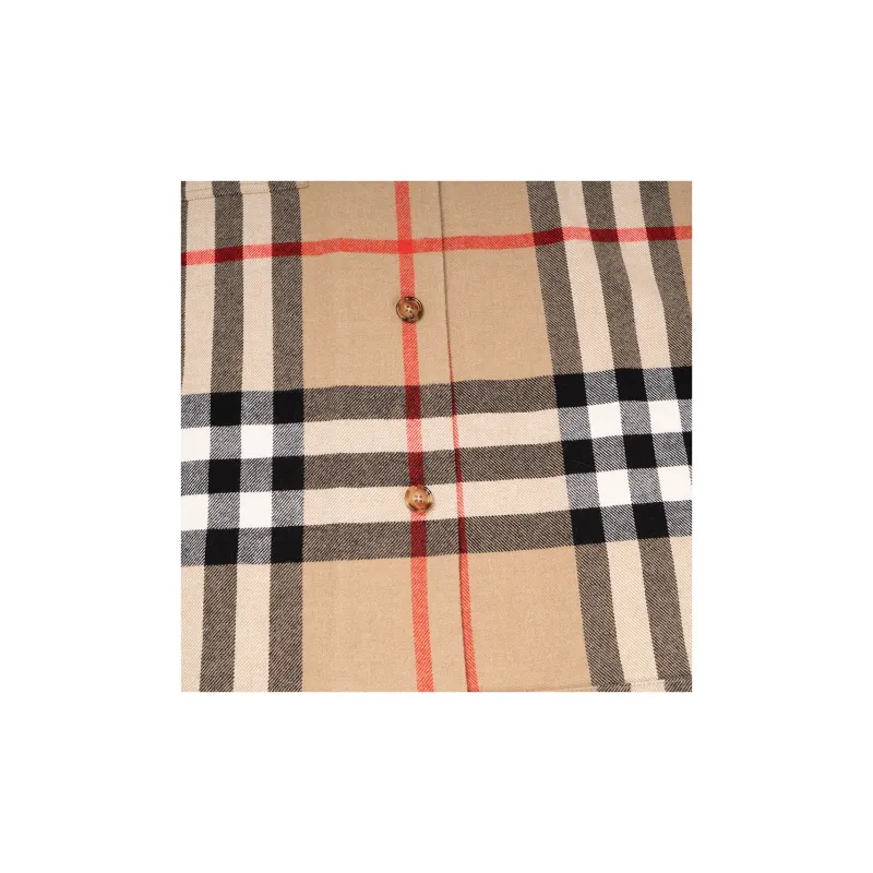 Burberry House Check Wool Cotton Shirt-5