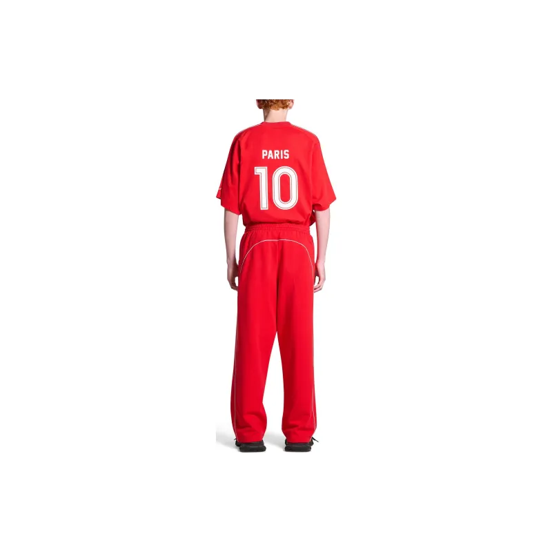 Balenciaga Knitted Sports Pants Loose Fit Style Unisex Red-3