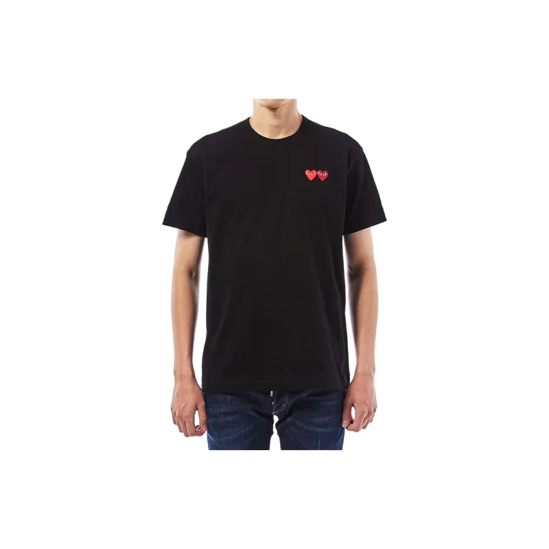 Comme Des Garçons Play Double Heart T Shirt-2