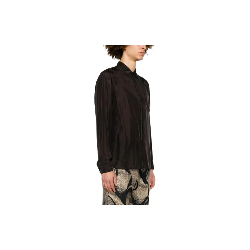 DRIES VAN NOTEN Overdyed Silk Shirt-3