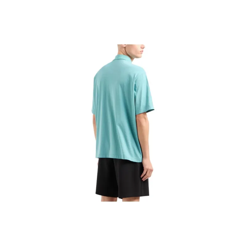 ARMANI EXCHANGE SS24 Polo Shirt Men's Lake Green-2