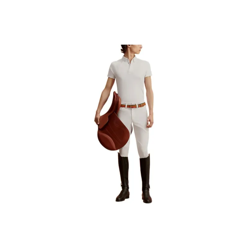 HERMES Polo Shirts Men White-1