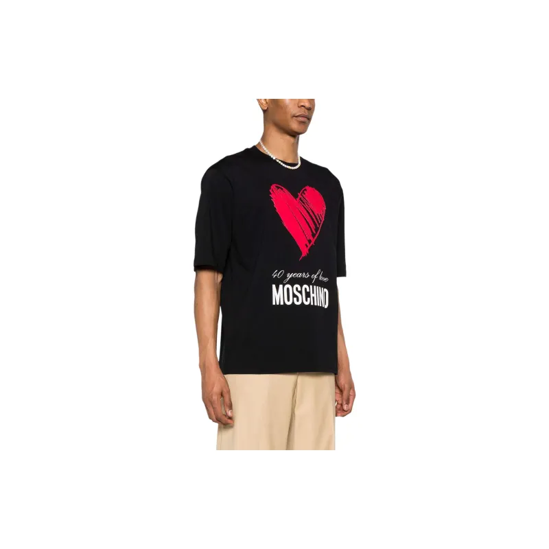 MOSCHINO 40 Years Of Love Crewneck T Shirt-3
