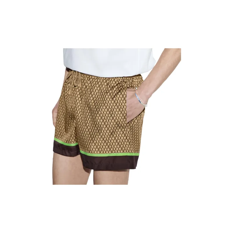 GUCCI SS24 Beach Shorts Men's Brown-5