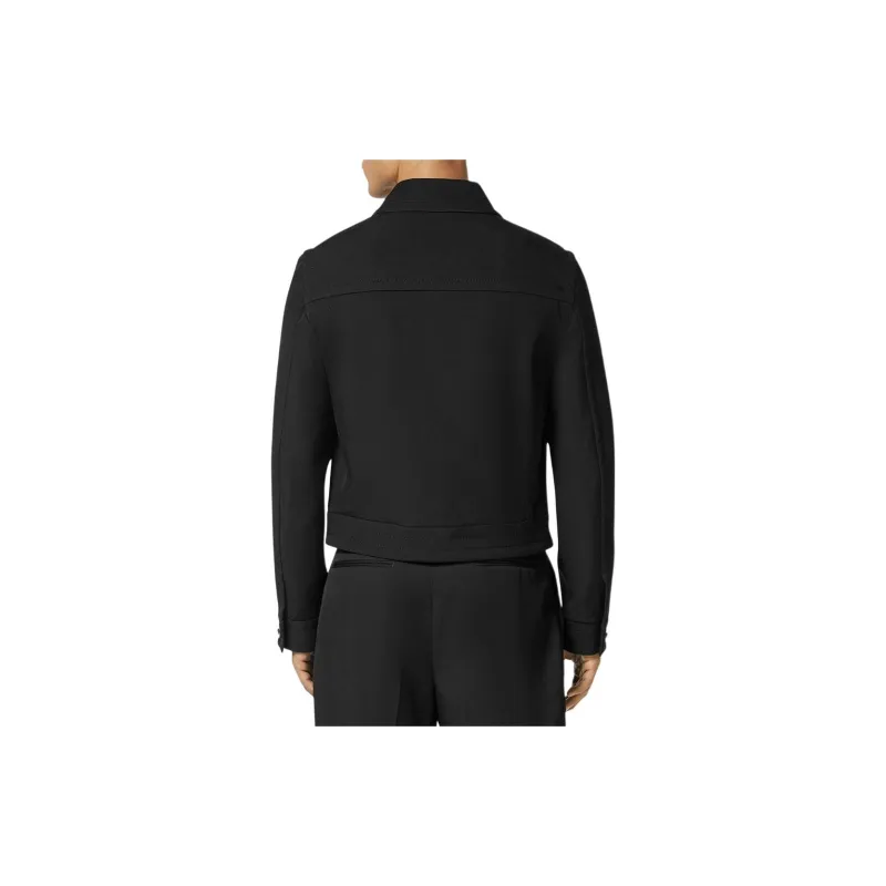 VERSACE Wool-blend Twill Blouson Jacket-4