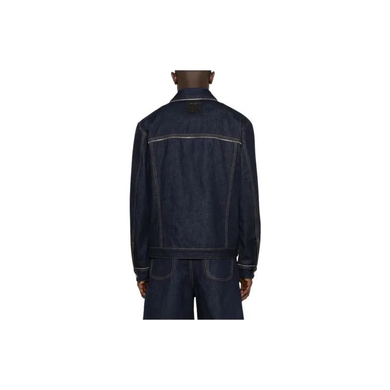OFF-WHITE Logo Patch Denim Jacket-3