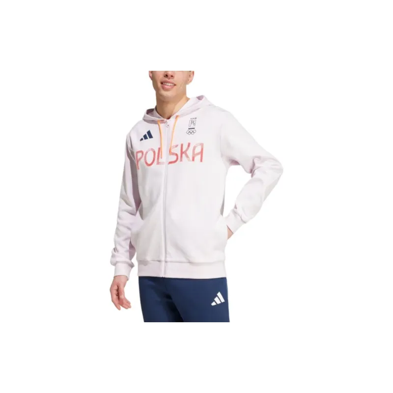 Adidas POLAND FULL-ZIP TRACK TOP Sweatshirt Men's Pink-1