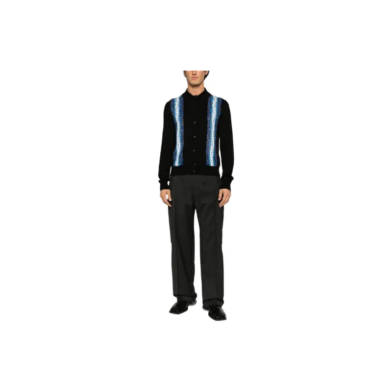 AMIRI Crystal Cable Knit Polo-1