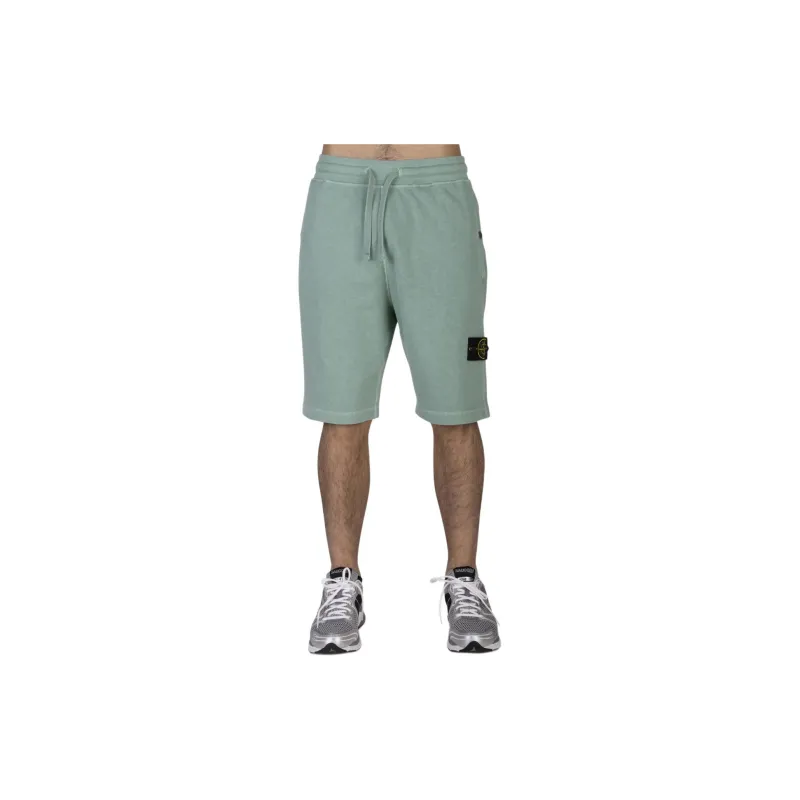 STONE ISLAND Logo Patch Drawstring Bermuda Shorts-1