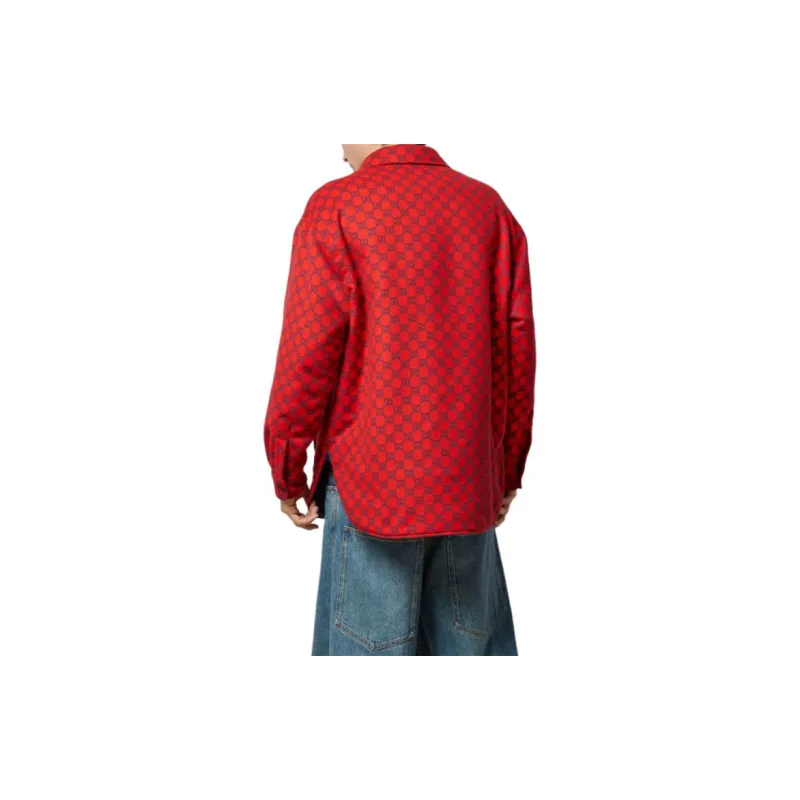 GUCCI Shirts Men Red-3