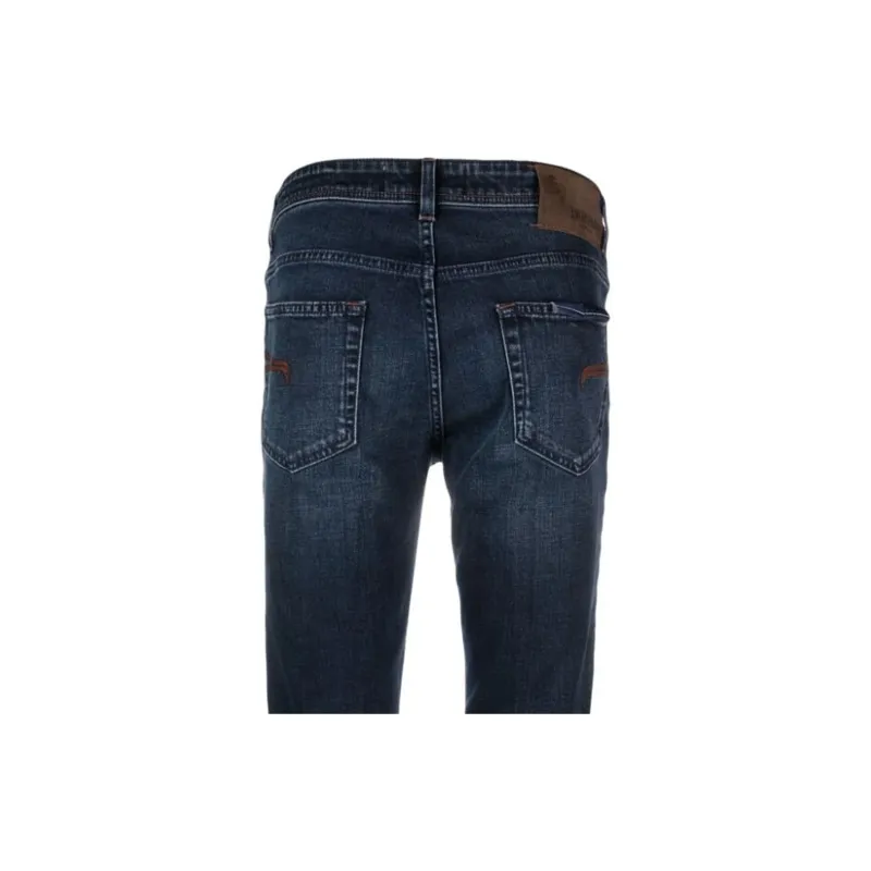 BARBA Logo patch Slim cut Jeans-5